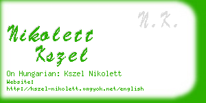 nikolett kszel business card